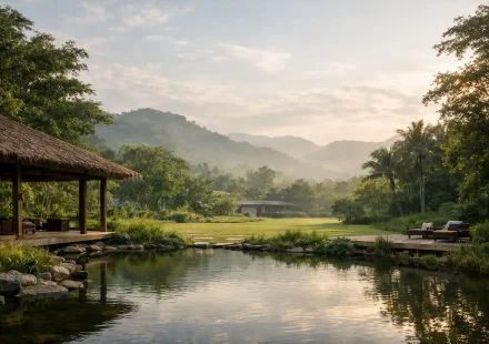 Holistic retreat in Thailand with calm nature setting and open space