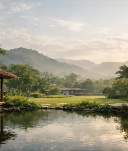 Holistic retreat in Thailand with calm nature setting and open space