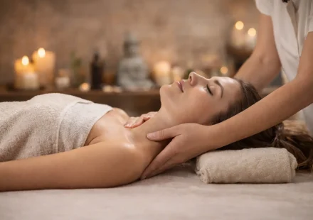 Lymphatic drainage massage Thailand focusing on gentle neck treatment