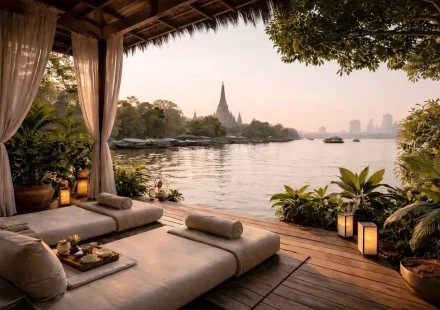 Wellness Spa Bangkok — A Gentle Guide to Rest, Renewal, and Urban Calm (2026) Calm early morning urban view in Bangkok introducing a wellness spa experience