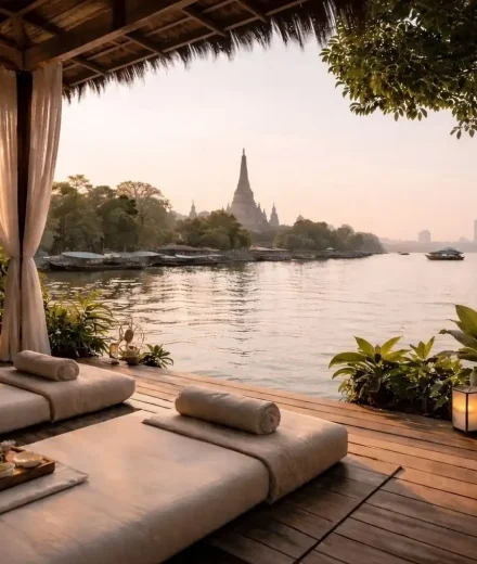 Wellness Spa Bangkok — A Gentle Guide to Rest, Renewal, and Urban Calm (2026) Calm early morning urban view in Bangkok introducing a wellness spa experience