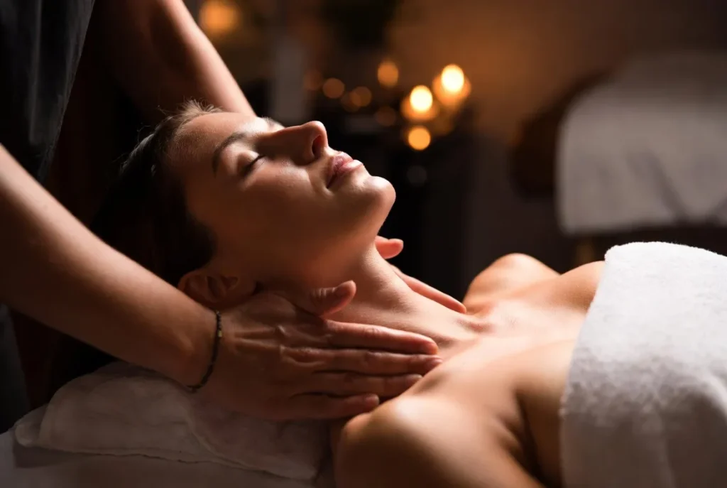 Gentle lymphatic drainage massage technique in Thailand