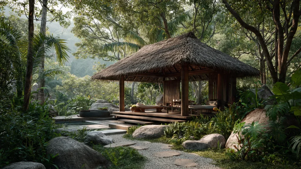 Thailand spa environment ideal for lymphatic drainage massage