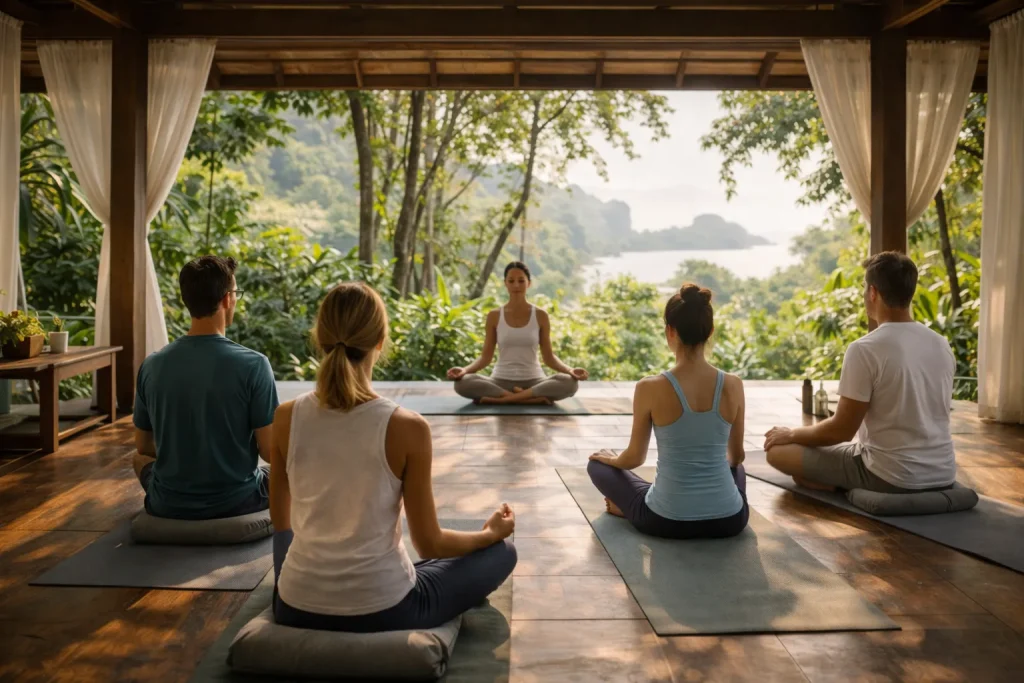 Different detox programs at a natural detox resort in Koh Samui including yoga and wellness activities