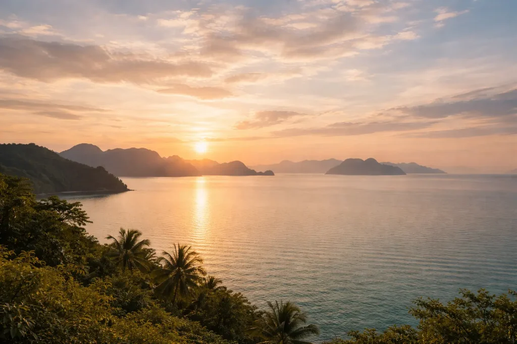 Peaceful horizon representing release after a breathwork retreat in Thailand
