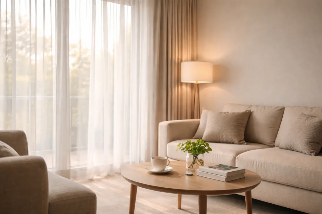 Peaceful interior space in Thailand symbolizing reassurance after understanding Dental Implants Thailand Cost.