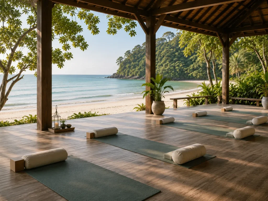 Quiet wellness pavilion at beach wellness resorts Thailand