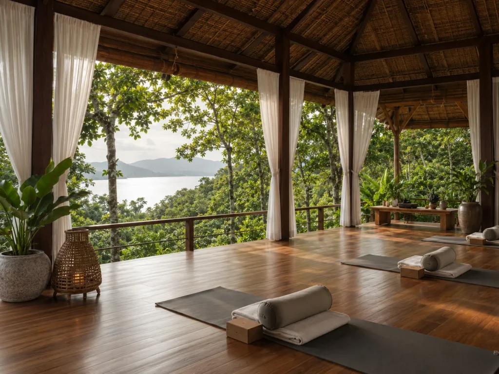 quiet wellness resort thailand meditation and relaxation space