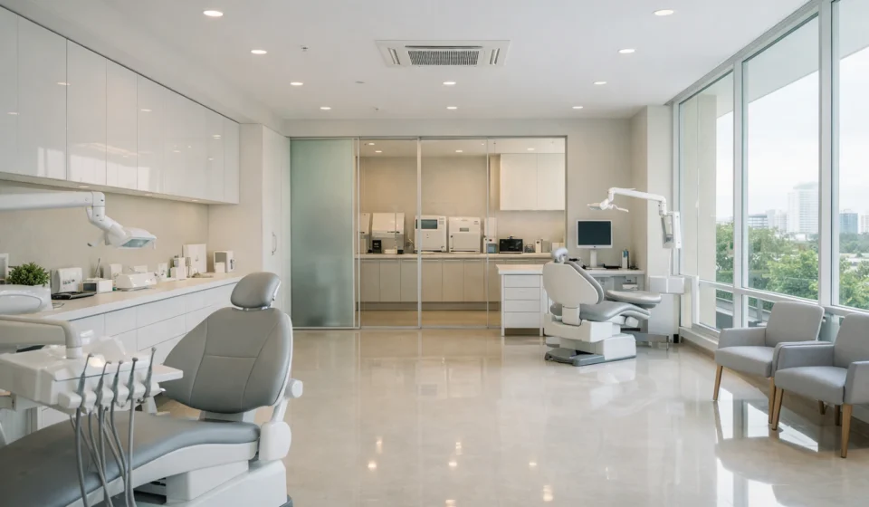 Dental veneers in Thailand begin in a calm, modern clinic environment designed for safety and international patient care.