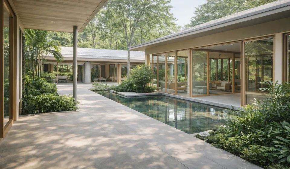Functional medicine Thailand medical wellness center with calm architecture and natural daylight