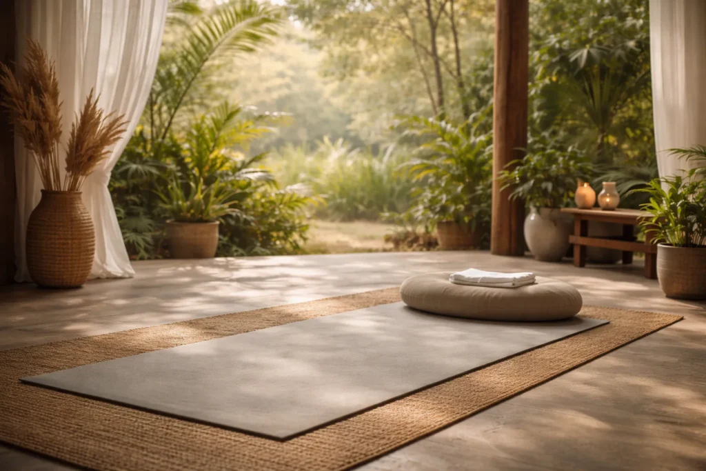 Hormone balance Thailand emphasizes gentle rest and permission to pause in a quiet wellness space.