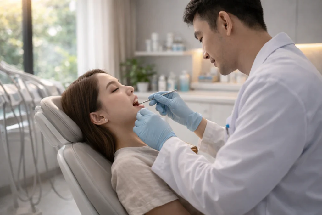 Is It Safe to Get Dental Treatment in Thailand — licensed dentist performing examination