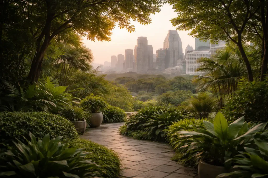 Calm closing view representing release and completion after a wellness hotel Bangkok stay.