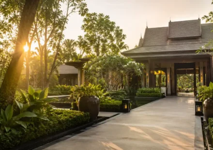 Best Wellness Resorts Near Bangkok luxury wellness retreat surrounded by tropical gardens in Thailand
