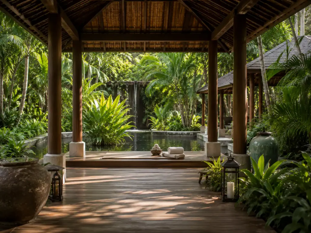 Luxury wellness sanctuary near Bangkok with peaceful tropical architecture
